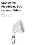 (qty 2) Hubbell LL800W White Led Swivel Floodlight Lumens 8W New. Fixed Price $35.20.