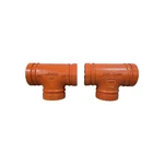 *2 Pack* Argco 302 2-1/2" Grooved Tee Fire Sprinkler Fitting Ul Fm Orange Cast. Fixed Price $35.99.