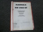 Rammax RW1403EF Trench Roller Compactor Parts Catalog & Owner Operator Manual Xz. Fixed Price $39.91.