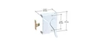 Crl H3951 Left Hand White Casement Window Lock 2-3/8" Screw Holes. Fixed Price $31.88.