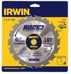 Irwin Marathon Carbide Cordless Circular Saw Blade, 6 1/2-INCH, 18T (14020). Fixed Price $9.99.