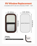 12 X 22 Rv Sliding Window Tinted Screen Trim Ring Dot. Fixed Price $99.99.