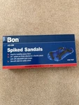 Bon Tool Mens Safety Spiked Sandals Plastic Spikes Straps 3/4" 22-599 (pair). Fixed Price $9.75.