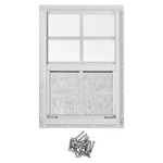 1PC 12"X18" Shed Window Sliding Aluminum Frame Tempered Glass Chicken Coop. Fixed Price $55.09.