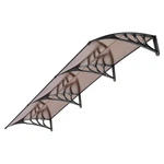 Keep Rain Off Your Door - 40X120 Polycarbonate Awning Canopy Brown. Fixed Price $179.99.