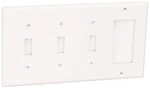 Leviton 4-GANG 3-TOGGLE 1-DECORA/GFCI Device Combination Pack, White. Fixed Price $13.73.