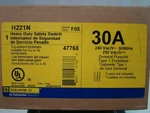 New Square Heavy Duty Safety Switch 240 Vac 30A H221N. Fixed Price $56.00.