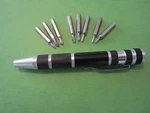 Kikkerland Precision 8-IN-1 Micro Screwdriver Phillips Flathead Torx Pocket Clip. Fixed Price $7.49.