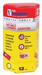 C.h. Hanson 4.5 In. X 0.5 Lumber Crayon Yellow Metal Pc. (pack Of 12). Fixed Price $13.45.