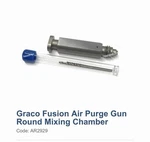 Graco Fusion Air Purge Gun Mixing Chamber AR2929 Silver W/ Cleaning Rod & Tube. Fixed Price $130.00.
