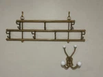 Vintage Mid-century Brass Wall Hook Set Hollywood Regency Coat & Towel Racks. Fixed Price $145.65.
