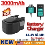 Battery/charger For Milwaukee 48-11-1000 48-11-1014 0511-21 3000MAH 14.4V Ni-mh. Fixed Price $70.90.