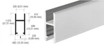 Satin Anodized Aluminum H-bar Extrusion For Showcases 144" Stock Length. Fixed Price $67.37.