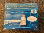 3" Indoor Recessed Light Twin Pack Kit Swivel Trim & 50 Watt Bulbs 2 New. Fixed Price $19.49.