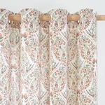 Terracotta Boho Curtains For Living Room - Linen Leaf Paisley Pattern Light F.... Fixed Price $61.59.