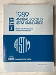 2089 Annual Book Of Astm Standards Vol. 03.03 Non-destructive Testing.. Fixed Price $40.00.