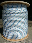Sailboat Rigging Rope 7/16" X 150' White/blue Double Braided Sheet Halyard Line. Fixed Price $152.00.