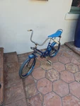 Huffy Bike Muscle Blue White Banana Seat. Fixed Price $355.00.
