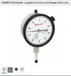 New Unopened Starrett 25-441J Dial Indicator 0.001 Very Nice Smooth Movement. Fixed Price $116.74.