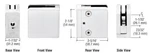 C.r. Laurence Z812W Crl White Z-series Square Type Flat Base Zinc Clamp For 1/2. Fixed Price $25.00.