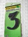 Hy-ko DC-3/3 1/2" Black Die Cast Aluminum Number Nip With Hardware. Fixed Price $9.99.