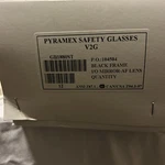 Pyramex V2G Safety Glasses With Black Strap. Box Of 12. Free Shipping!. Fixed Price $72.00.