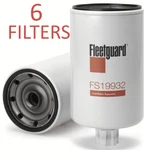 (6) Genuine Fleetguard FS19932 Fuel Filter, Water Separator. Fixed Price $218.95.