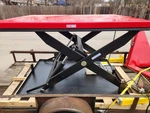 Uline Electric Hydraulic Lift Table H-10647 72" 48". Fixed Price $1500.00.