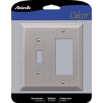 Amerelle 163TRBN Century Brushed Nickel 2-GANG Stamped Steel Toggle Wall Plate. Fixed Price $9.60.