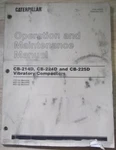 Caterpillar CB-214D CB-224D CB-225D Operation & Maintenance Manual Book. Fixed Price $34.99.