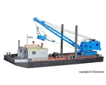 Work Barge W/ Menck Excavator Channel Dredge Dragline Ho Scale Kit Kibri - New. Fixed Price $199.95.