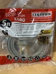 Certified Appliance Accessories 5-FT 3-PRONG Gray Dryer Power Cord. Fixed Price $15.99.