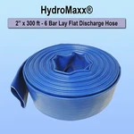 2" X 300' Agricultural Grade 6 Bar Pvc Layflat Hose, Water Discharge & Backwash. Fixed Price $199.99.