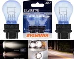 Sylvania Silverstar 3057 26.9/6.7W Two Bulbs Brake Stop Tail Park Replace Fit. Fixed Price $13.50.