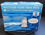 3" Indoor Recessed Light Twin Pack Kit Swivel Trim & 50 Watt Bulbs 2 New. Fixed Price $16.99.