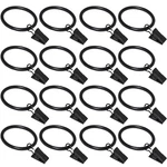 16 Pack Curtain Rings With Clips, Window Black Hooks Hange.... Fixed Price $9.99.