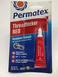 Permatex 19962 Permanent Strength Threadlocker Red, Ml Tube. Fixed Price $7.19.