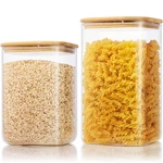 Extra Large Square Glass Flour & Sugar Storage Containers With Airtight Lids,.... Fixed Price $66.14.