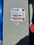 Eaton 60A 600V Heavy Duty Safety Switch 3 Pole Non-fusible Rainproof Wall Mount. Fixed Price $220.00.