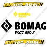 Fits Bomag Bw Tandem Vibratory Roller Decal Kit (100 Adm). Fixed Price $59.95.