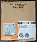 25 Pcs Hubbell Raco 8232 Welded 4" Square Box 2-1/8" Deep W/ 16 Ko, Junction. Fixed Price $161.96.