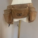Clc Work Gear I427X Tool Apron, Belt, Tan, Leather, 12 Pockets. Fixed Price $22.00.