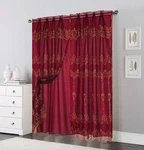 2 Panels Set Layers Voile Sheer Rod Pocket Window Curtain And Valance 37. Fixed Price $27.99.