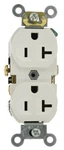 Leviton 20-AMP, 125-VOLT, Narrow Body Duplex Receptacle, Straight White. Fixed Price $12.99.