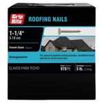 1-1/4 In. X 11-GAUGE Electrogalvanized Flat Head Smooth Shank Roofing Nails 5 Lb. Fixed Price $24.78.