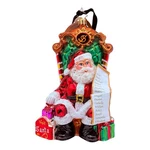 Christopher Radko Visit Santa Claus With Nice List Christmas Glass Ornament Rare. Fixed Price $249.95.