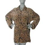 Nwot Lizsport Size: Xl Luscious Cotton Velour Blouse Chic Cheetah Print Tunic. Fixed Price $29.99.