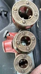 Ridgid #111-R Pipe Threader Ratchet With 1/2 & 3/8 Heads. Fixed Price $75.00.