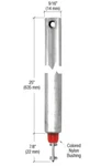 25" Tubular Spiral Tilt Window Balance Red Bushing. Fixed Price $22.00.