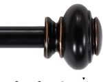 H.versailtex Adjustable Window Curtain Rod Set 48-84 Inch Black With Finials. Fixed Price $24.99.
